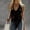 Black, variant on Women's Lace V-Neck Tank Top – Fringe Asymmetrical Hem, Sleeveless Solid Color Blouse, Everyday & Date Wear White,XXL