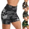 Yoga Pants Women Stretchy Breathable Slim Fit Stylish Print High Waist Lifting Gym Shorts for Sporty Wear Black XXL
