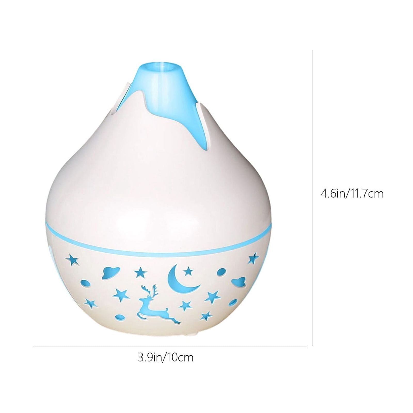 HengDidi Mini Wood Grain Humidifier with Color-Changing Night Light - USB Powered Aroma Diffuser for Oils - Silent Operation for Bedroom or Office - Portable Mist Device