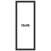 13x36 Frame Black Real Wood Picture Frame Width 1.25 Inches | Interior Frame Depth 0.5 Inches |