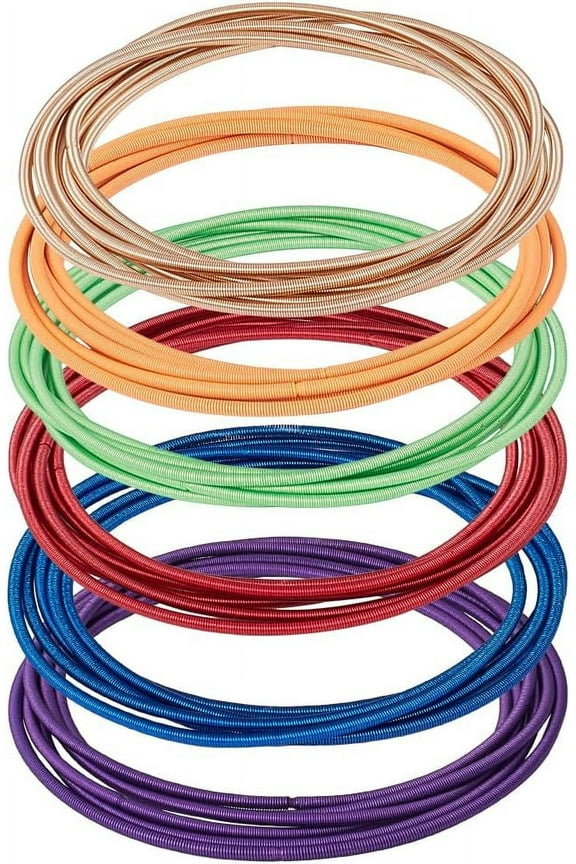 Guitar String Bracelets Stackable Bracelets Rainbow Coil Bracelets for Jewelry Making LGBT Pride Month DIY