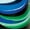 Blue, variant on Essential Medical Supply Couture Offset Fashion Cane with Matching Standing Super Big Foot Tip in Swirl Style.