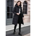 thumbnail image 5 of Women'S Slim Long Hooded Parka Jacket Thick Warm Winter Coat Outerwear Black S, 5 of 10