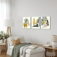 thumbnail image 4 of Minimalist Boho Wall Art Mid Century Wall Art Cat Canvas Prints Picture Decor Framed Art Set Of 3 (002), 4 of 6