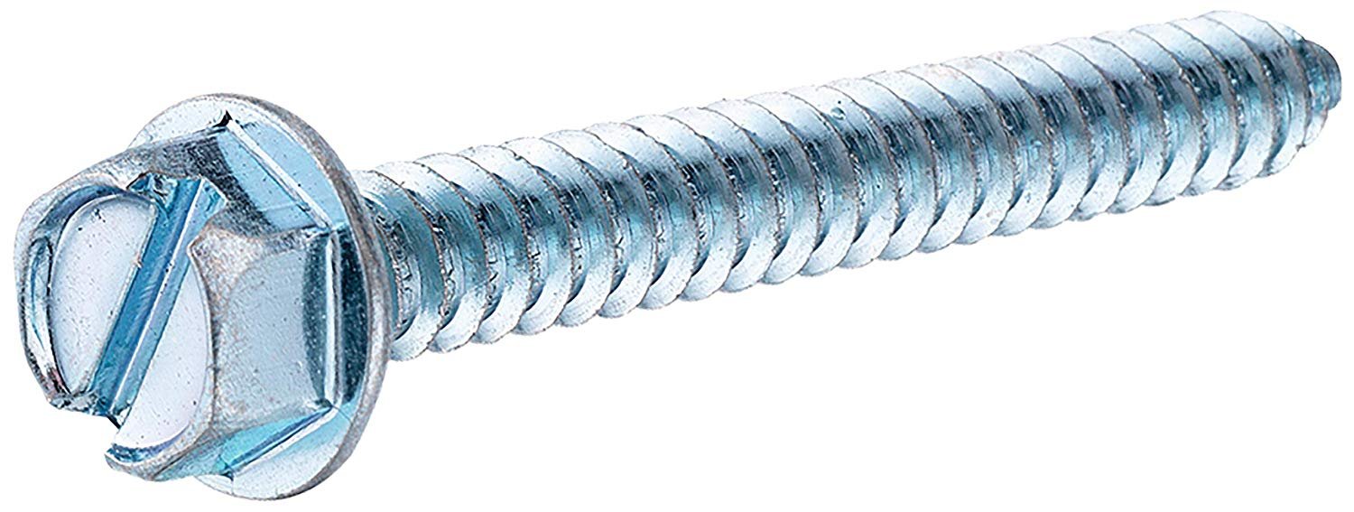 HILLMAN FASTENER 70331 Zinc Slotted Hex Head Sheet Metal Screw, 14 x 3/