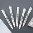 thumbnail image 4 of LNGOOR 3pcs White Marker Pen Alcohol Paint Oily Waterproof Tire Painting Graffiti Pens Permanent Gel Pen For Fabric Wood Leather Marker, 4 of 6