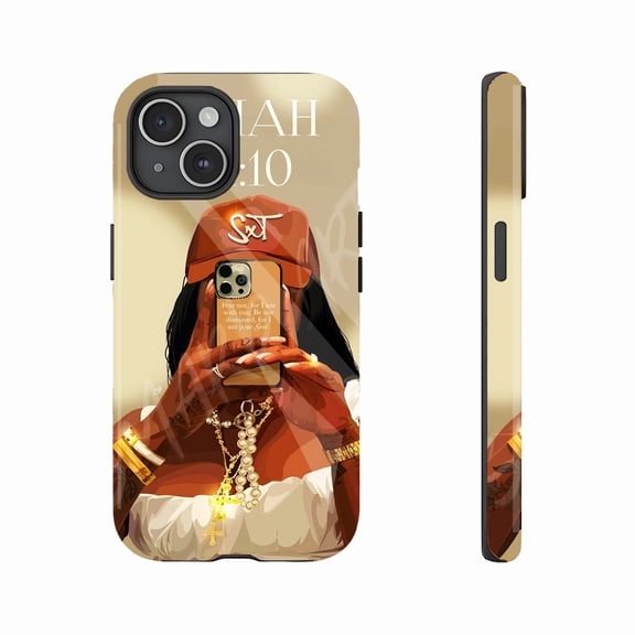 FearlessFaith Bible Verse Phone Case with Jewelry-Inspired Design for Women Men - Encouraging Scripture & Stylish Protection, Compatible with iPhone 11/12/13/14/15/16 (Pro Max/Plus)