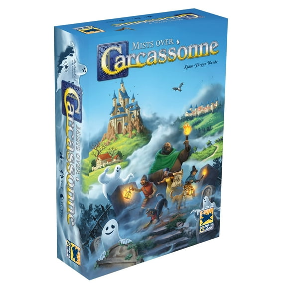 Mists Over Carcassonne Jeu de Société / Jeu de Stratégie de Construction de Territoire / Jeu Coopératif pour Enfants et Adultes / 8+ Ans / 1-5 Joueurs / Durée Moyenne 45 Minutes