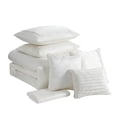 thumbnail image 2 of Sweet Home Collection Luna 7 Piece Crushed Velvet Comforter Set, King, Ivory, 2 of 5