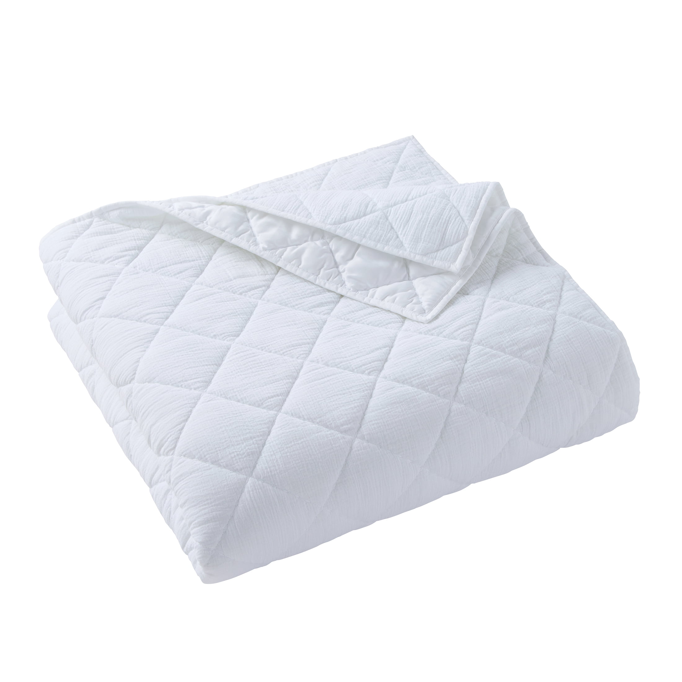 Better Homes & Gardens Diamond Gauze Quilt, White, Full/Queen