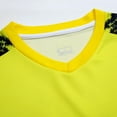 thumbnail image 4 of Sinleey Men Soccer Jersey Uniform Long Sleeve Goalkeeper Football Training Top Padded T-shirts Yellow S, 4 of 7
