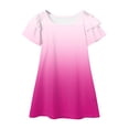 thumbnail image 6 of Gubotare Toddler Dresses for Girls Girl Summer Short Sleeve Dress Rainbow Cartoon for Girls Size 13-14T (Hot Pink,13-14 Years), 6 of 9