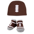 thumbnail image 5 of Baby Essentials Bib, Booties & Cap Gift Set – 3pc Football “Game Day” Outfit for Boys & Girls – Fall Tailgating & Sports Baby Gift, 5 of 7