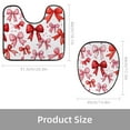 thumbnail image 3 of PhooArto Toilet Lid Cover and U-Shaped Toilet Floor Mat Set of 2 Pieces, Pink Bows Pattern Toilet Mat Set, Machine Washable Seat Covers Non-Slip Absorbent Rugs, 3 of 6