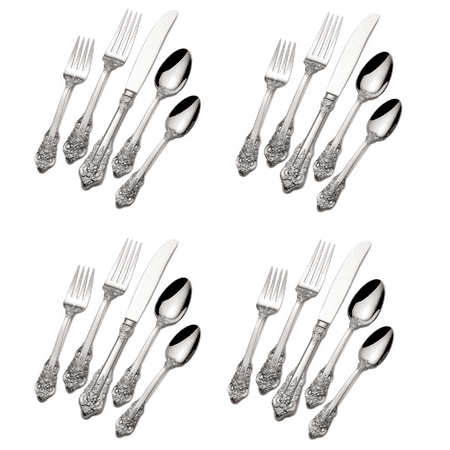 Grande Baroque Sterling Flatware - Wallace Royal Baroque 18/10 Stainless Steel 20pc. Flatware Set (Service for Four)