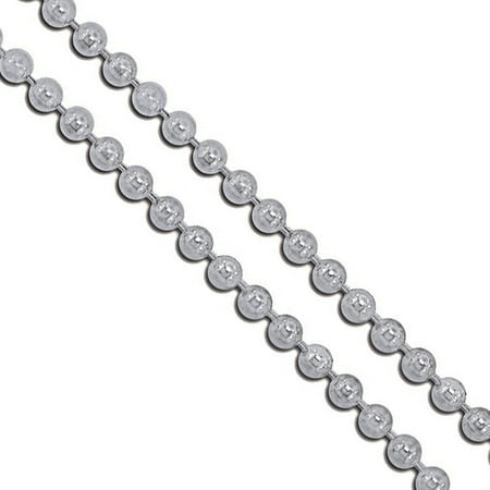 Geometric Link Necklace - Stainless Steel Military Ball Bead Chain 3mm Dog Tag Link Pallini Necklace 24