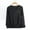Black(New), variant on PNTUTB Women V Neck Long Sleeve Tops Lightweight Solid Color Casual Comfortable Base Layer Shirts