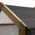 thumbnail image 5 of Abstract Pet House, Horizontal Zigzag Chevron Design with Bold Thin Print, Outdoor & Indoor Portable Dog Kennel with Pillow and Cover, 5 Sizes, Charcoal Grey Pale Grey, by Ambesonne, 5 of 5