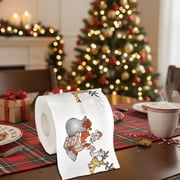 Fridja Clearance Christmas Chimney Paper Roll Two-layer Toilet Paper Roll Colorful Personalized Paper Towel