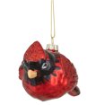 thumbnail image 4 of Northlight Glittered Cardinal Hanging Glass Christmas Ornament - 5.5" - Light Red, 4 of 4