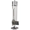 thumbnail image 1 of UniFlame, F-7547, 5-Piece Satin Pewter Fireplace Tools Set with Pedestal Place, 1 of 4
