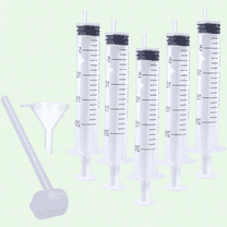 5-Pack 20ml Reusable Plastic Syringe with Extraction Adapters, Funnel, and Cosmetic Dispenser Pump