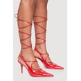 thumbnail image 2 of Women's Strappy Lace Up Pointed Toe Stiletto Heels, 2 of 3