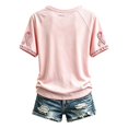 thumbnail image 5 of Jamsmile Women T-Shirts Cancer Awareness Short Sleeve Monthly Print Tee Shirts Tops Oversized Casual Graphic Trendy Tshirts, 5 of 5