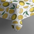 thumbnail image 5 of Yellow Lemon Fruit Slices White Pattern Square Tablecloth,Waterproof Square Table Cover,Wipeable Spillproof Washable Table Cover for Home Kitchen Party Decor 42"X42"(107x107cm), 5 of 6