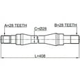 thumbnail image 2 of Febest AXLE HALF SHAFT RIGHT 28X408X28 # 2212-CARNRH OEM 49560-4D401, 2 of 2