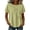 Green, variant on Oversized Womens Boho Embroidered T-Shirt Puff Sleeve Pleated Blouse Round Neck Trendy Summer 2026 Tops Loose Fit Clothes