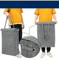 thumbnail image 4 of Narrow laundry basket with lid foldable narrow narrow storage basket, 4 of 4