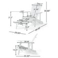 thumbnail image 3 of Munoz Reclining Wood Adirondack Chair with Footrest, White, 3 of 9