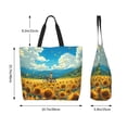 thumbnail image 5 of Naloa Field Bicycle Young Sunflower Tote Bag for Women Large Capacity Shoulder Bag for College Work Travel Shopping, 5 of 8