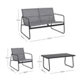 thumbnail image 2 of Ilios Innova | Juego de Sala para Jardín 4 Piezas Gris para Exterior | Mesa de jardín exterior con sillas | Set de jardin para exteriores | Sala exterior, 2 of 9
