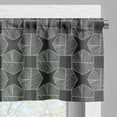thumbnail image 3 of Ambesonne Abstract Window Valance, Modernistic Hatched Shapes, 54" X 12", Grey White, 3 of 5