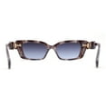 thumbnail image 4 of Womens Mod Squared Cat Eye Designer Fashion Sunglasses Slate Tortoise - Smoke, 4 of 4