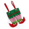 thumbnail image 1 of 8uds. Bolsas de dulces de elfo navideño, bolsas de golosinas temáticas para festivales, suministros para fiestas navideñas (rojo), 1 of 3