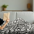 thumbnail image 3 of Grunge Soft Flannel Fleece Throw Blanket, Small Large Grunge Letters in Random Sizes Pattern Alphabet Modern, Cozy Plush for Indoor and Outdoor Use, 50" x 70", Charcoal Grey White, by Ambesonne, 3 of 5