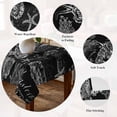 thumbnail image 5 of Black Coastal Table Cloth Waterproof Tablecloths, Nautical Ocean Starfish Seashells Coral Tablecloth Dining Table Cover for Kitchen Party Tabletop Outdoor, Rectangle Tablecloth 60x120 Inch, 5 of 9
