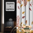 thumbnail image 3 of Fall Sunflower Blackout Curtains for Bedroom/Living Room, Pinch Pleated Black Out Curtains, Autumn Leaves Vintage Fruit Watercolor Room Darkening Window Drapes with Hooks 2 Panels, 59"x70", 3 of 8