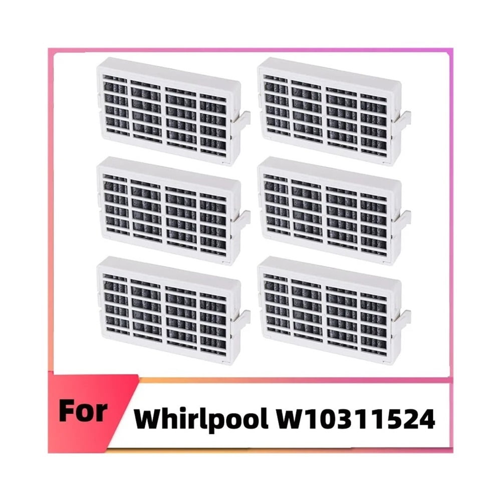 6pcs Air Fresh Filter For Whirlpool W10311524 AIR1 W10315189 W10335147 Refrigerator Deodorization Activated Carbon Filter Parts