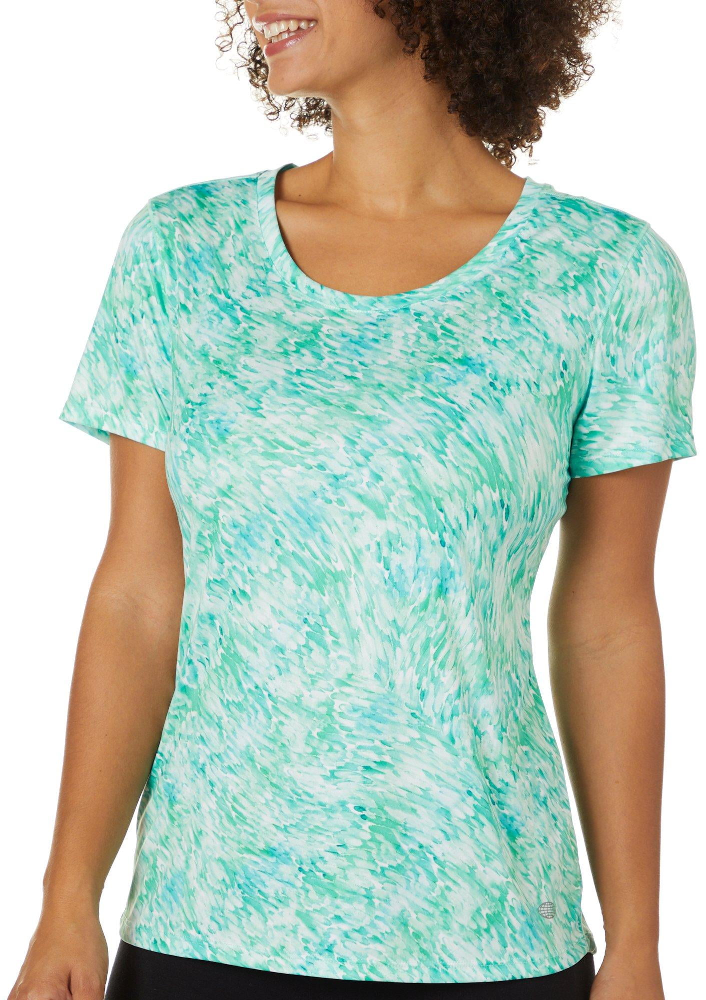 Reel Legends Reel Legends Womens ReelTec Soft Waves Print Top Small