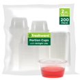 thumbnail image 1 of Juego de 200 vasos de plástico para porciones Freshware de 2 onzas con tapas, 1 of 3