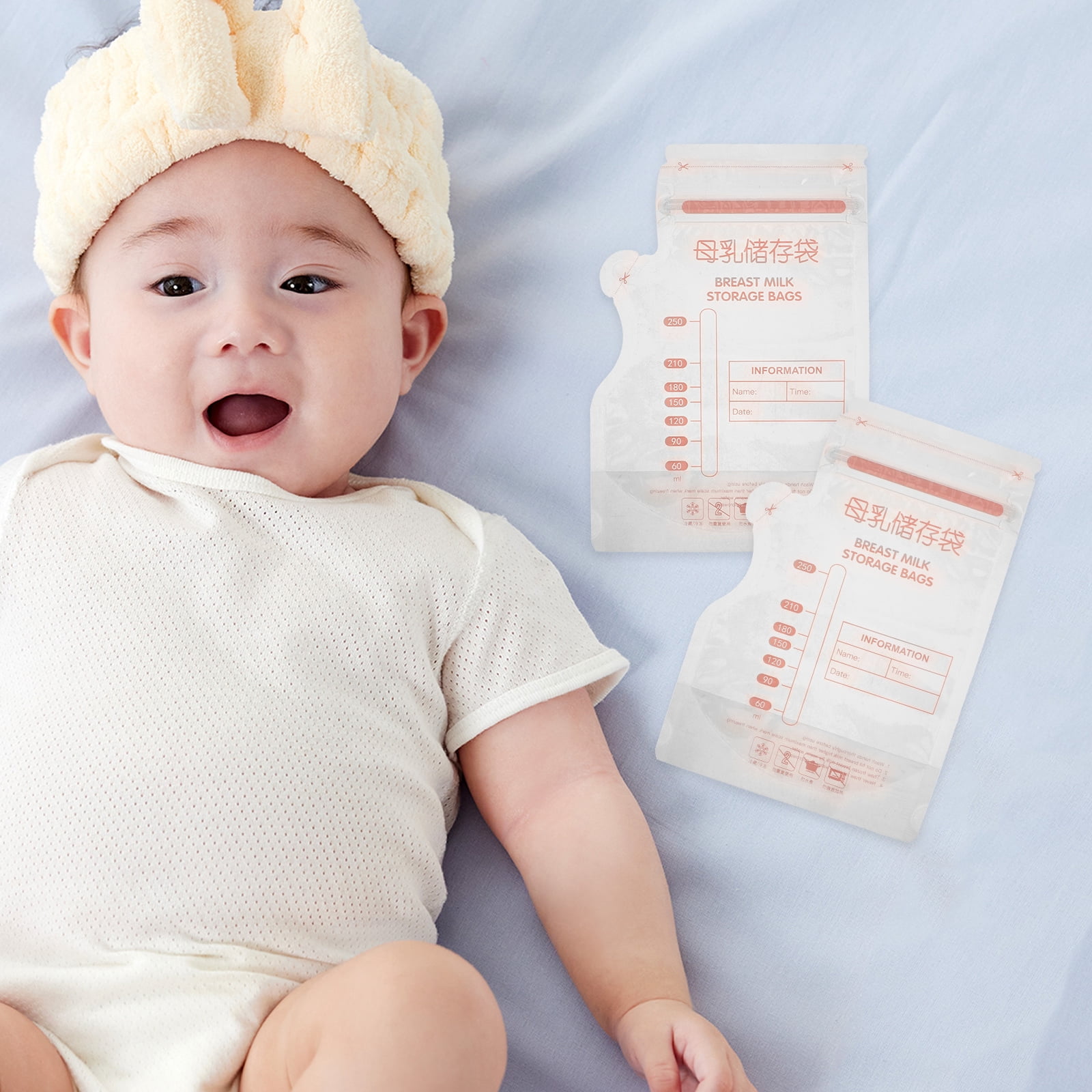 CRILSTYLEO Milk Storage Bags for Freezer Use Leak Proof and Safe for Breastfeeding Multi 150 pcs