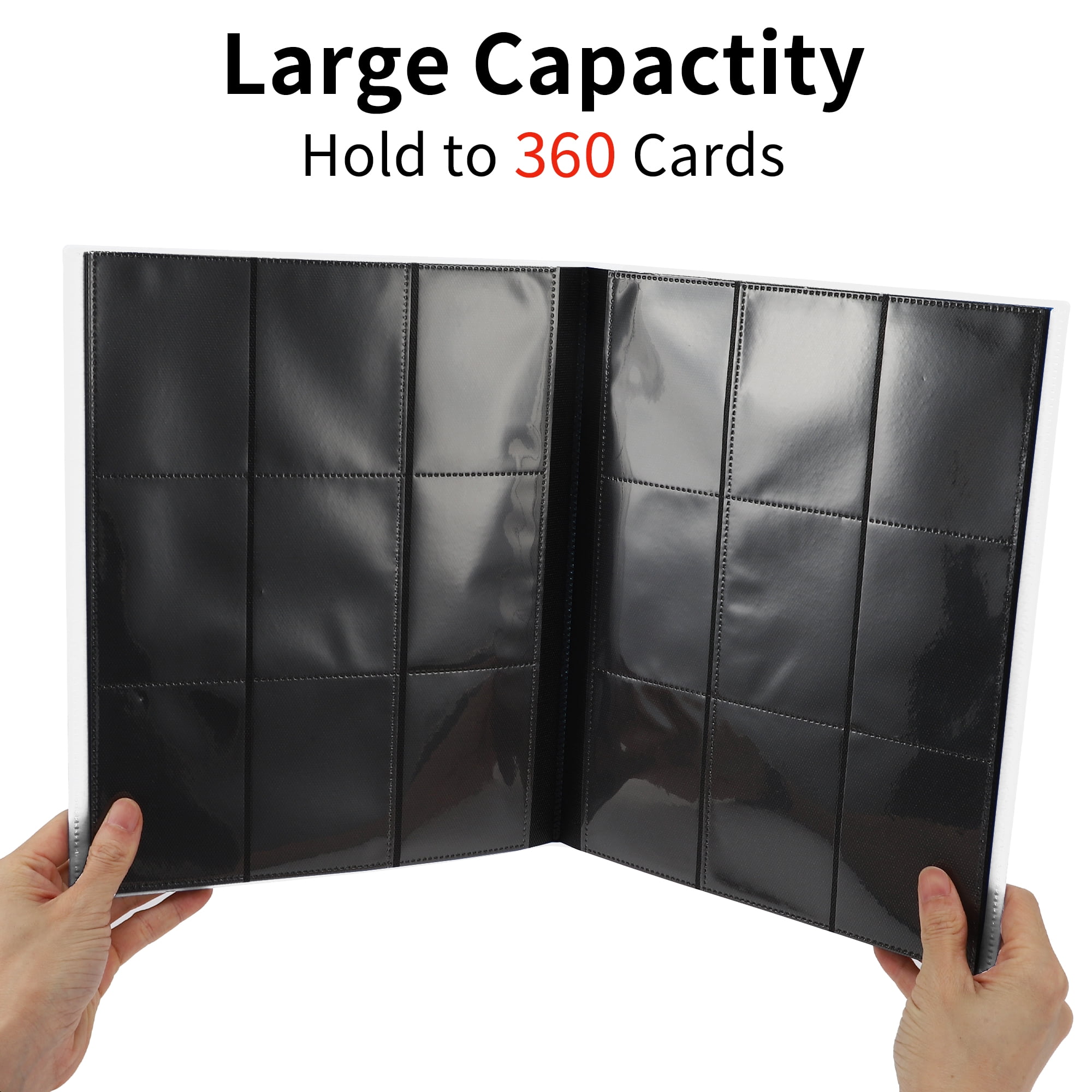 Unique Bargains Card Binder Trading Card Collector Album Holder White,360 pockets
