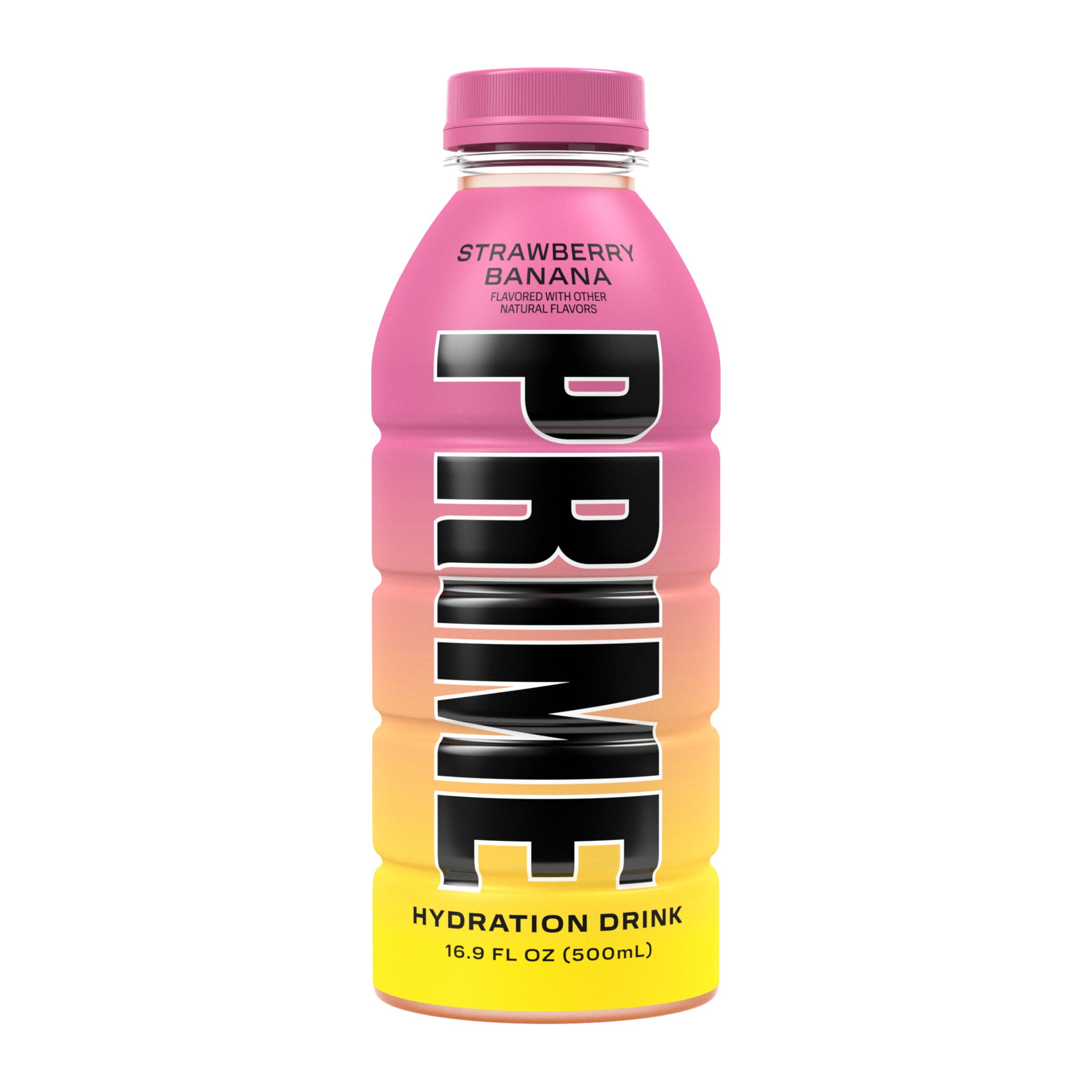 Prime Hydration Sports Drink, Strawberry Banana, 16.9 fl oz, 6 Pack, Bottles