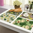 thumbnail image 4 of (2PCS) New European Style Avocado Printed Linen Western Placemat Modern Home Decor Table Placemats Kitchen Mat Coaster Set Placemat, 4 of 5