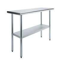 18" x 48" Stainless Steel Work Table with Undershelf Food Prep NSF Utility Work Station