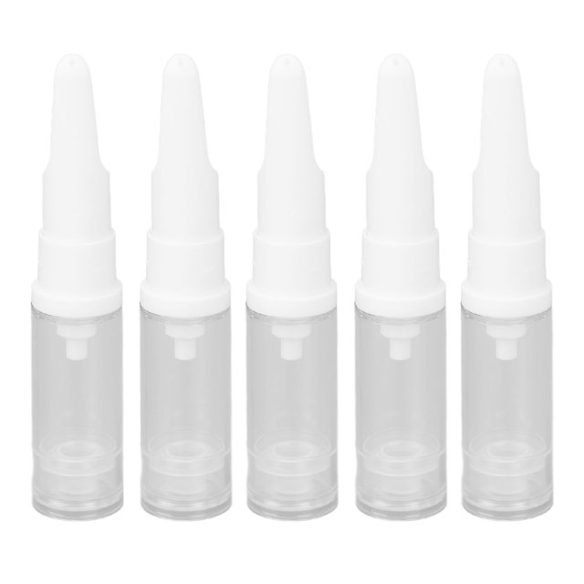 5 Uds Botella De Vacío Con Pico De Pato Crema Para Ojos Botella De Viaje De Maquillaje 5ml Prensa De Esencia Botella De Bomba Sin Aire Vacía Para Emulsión Crema Loción Gel De Ducha